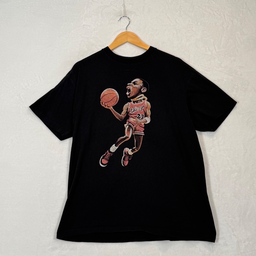 Black Michael Jordan Chicago Bulls Graphic T-Shirt XL